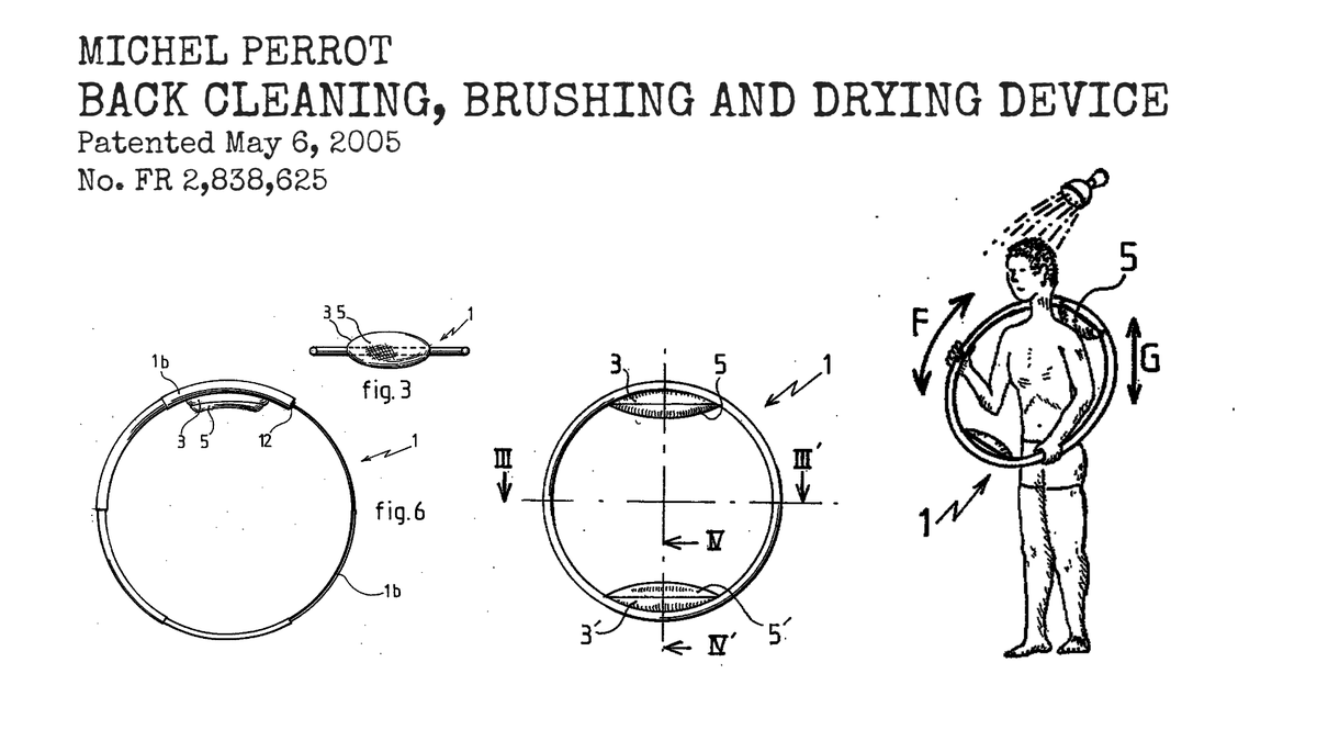 Let’s face it: cleaning your back in the shower is no easy task 😅🚿

But there is a solution: this “Back cleaning, brushing and drying device” can hold brushes, sponges and massaging rollers – and transform their shower routine.

Finally, a tool that’s got your back!

#WWPatents