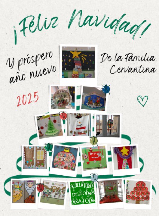 Después de la maravillosa semana de programación navideña que hemos vivido estos días en el <a href="/ceipmicervantes/">@CEIPMiCervantesLeganes</a>, queremos desear a toda nuestra familia cervantina FELIZ NAVIDAD y un FELIZ 2025 en donde sigamos viviendo juntos muchas experiencias.