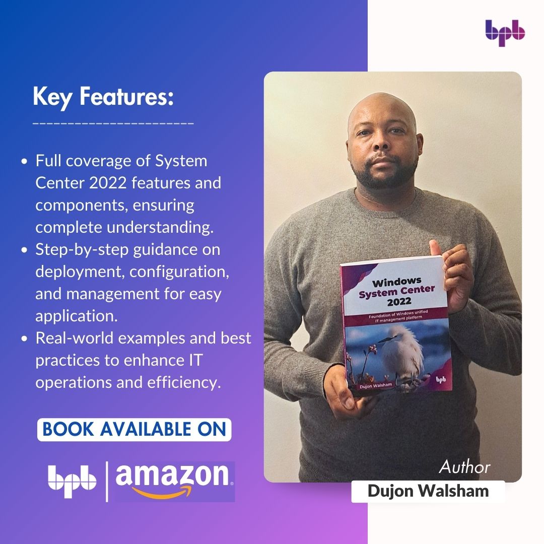 Windows System Center 2022 still available now on #Bpb &amp; <a href="/AmazonUK/">Amazon.co.uk</a> 
Has so far been number 1 best seller twice! More importantly hoping to keep #systemcenter thriving!
<a href="/MVPAward/">Microsoft MVP Communities</a> <a href="/Microsoft/">Microsoft</a> <a href="/MSWindowsITPro/">Windows IT Pro</a> <a href="/ConfigMgrDogs/">ConfigMgrDogs</a> <a href="/MSConfigMgrTeam/">The ConfigMgr Team</a> #roadtomvp #mvpalumni #configmgr #scom