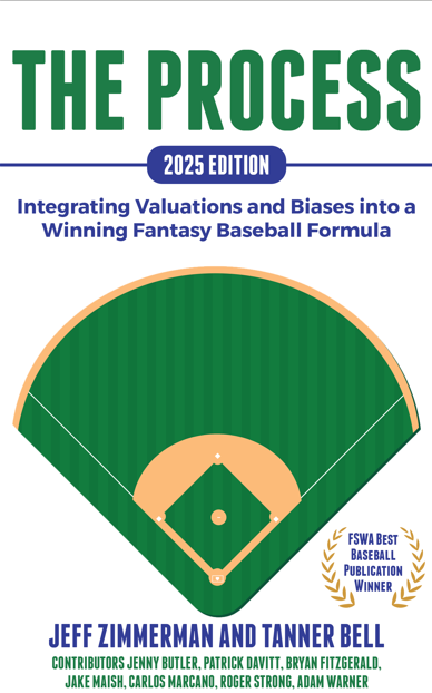 The 2025 edition of The Process is now available in PDF form! The appendix edition includes 140 new pages and 21 new studies, many from special contributors! The research covers player evaluation, draft research, and FAAB strategy. Please read more here. thefantasybaseballprocess.com