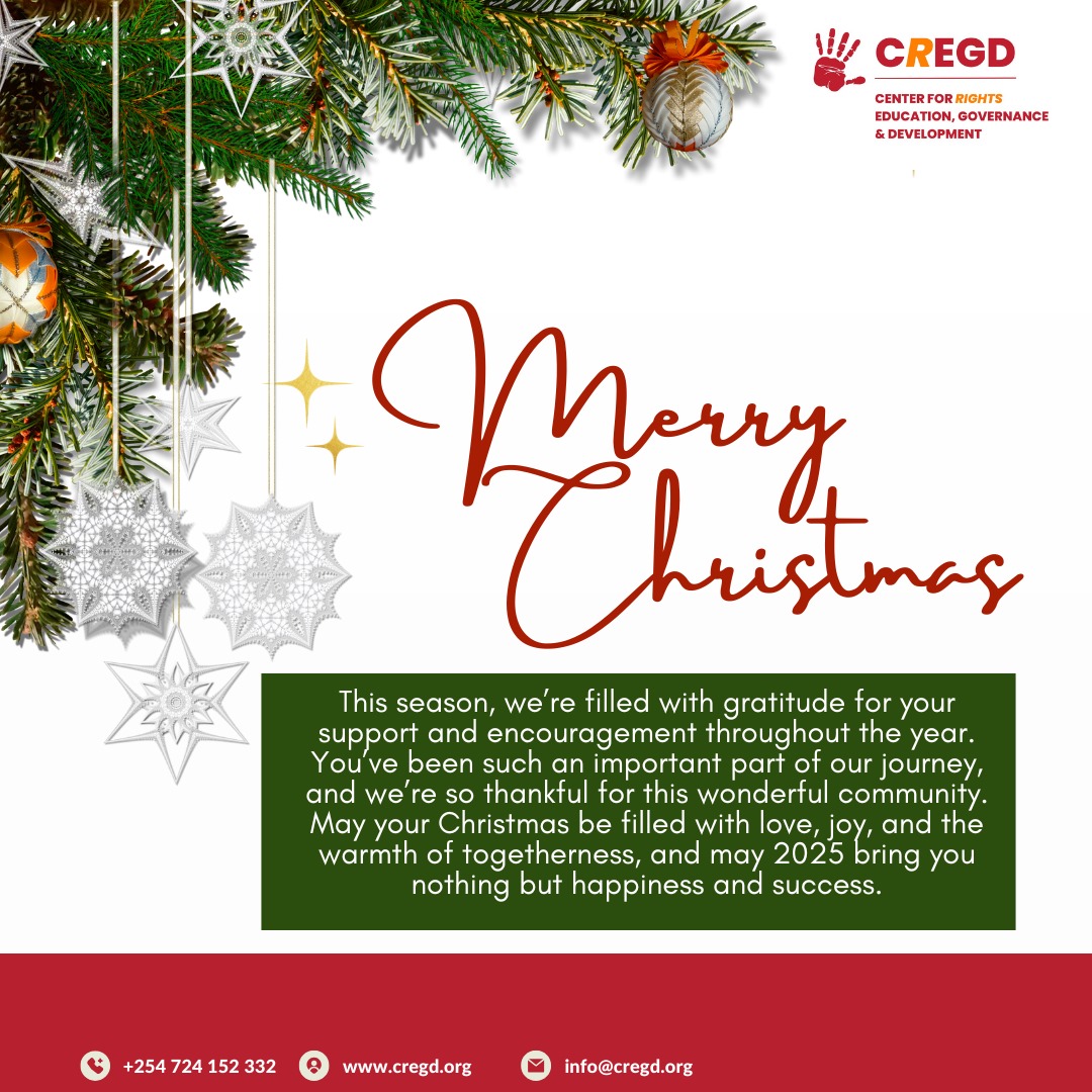 Season’s Greetings from CREGD! 

From all of us at CREGD, we wish you a Merry Christmas filled with love, peace, and sustainability. Together, let’s make every moment meaningful for our families and for our world. 

#MerryChristmas #CelebrateMindfully 
#CREGDAction