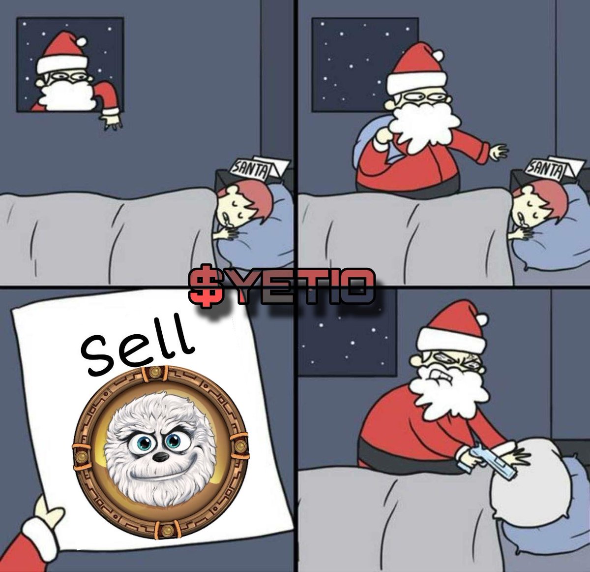 fargo_nyk's tweet photo. @YetiOuro My meme entry @YetiOuro
Santa wishes gone wrong 😂😂
#YetiMeme https://t.co/HdcTHEQhRV