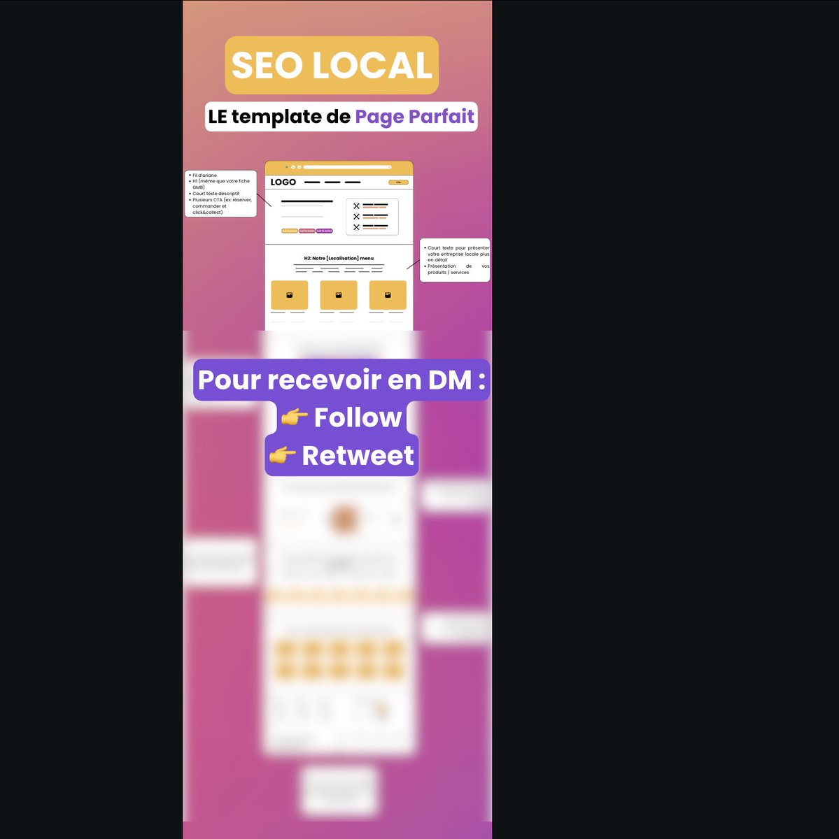 Lucio Laria | Link-Finder.net (@luciolaria) on Twitter photo Nous dévoilons LE template parfait pour ranker 1er en SEO Local 🔥
C'est le fruit de centaines de SERPs analysés, coachings avec experts et plein d'expériences en SEO Local.
Et je te l'offre gratuitement 🎁
→ Follow <a href="/luciolaria/">Lucio Laria | Link-Finder.net</a> et <a href="/LinkFinderOK/">Link Finder</a>
→ RT
Et ça arrive en DM ! Nous dévoilons LE template parfait pour ranker 1er en SEO Local 🔥
C'est le fruit de centaines de SERPs analysés, coachings avec experts et plein d'expériences en SEO Local.
Et je te l'offre gratuitement 🎁
→ Follow <a href="/luciolaria/">Lucio Laria | Link-Finder.net</a> et <a href="/LinkFinderOK/">Link Finder</a>
→ RT
Et ça arrive en DM !