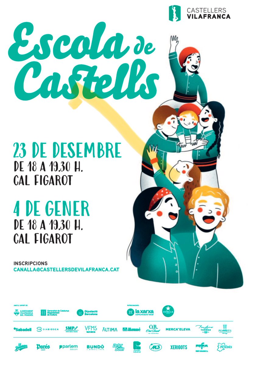 Això és avui! 👇🏻

Ens veiem avui a les 18:00 a Cal Figarot.

Taller de castells pels més petits de casa!

#castellers
#castells