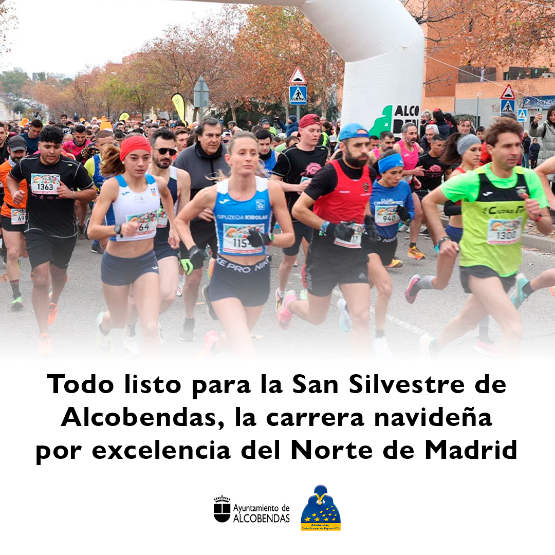 Todo listo para la San Silvestre de Alcobendas, la carrera navideña por excelencia en el Norte de Madrid.

Con horario matutino, los corredores realizarán un recorrido de 10 kilómetros con el objetivo de apoyar el deporte local de Alcobendas.

#SanSilvestreAlcobendas