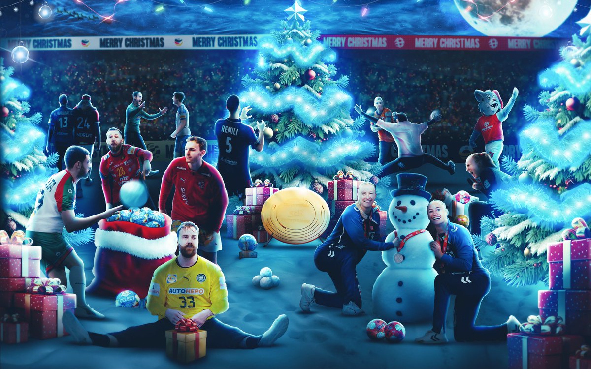 𝗠𝗘𝗥𝗥𝗬 𝗖𝗛𝗥𝗜𝗦𝗧𝗠𝗔𝗦 handball family! 🎄🎅♥️ #ehfeuro2024 #handball #håndbold