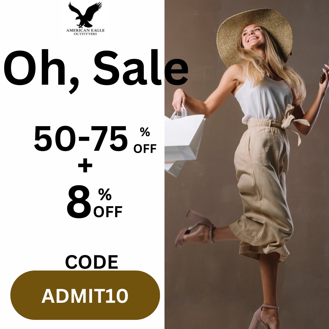 DiscountcodeKsa's tweet image. 🥰𝐀𝐦𝐞𝐫𝐢𝐜𝐚𝐧 𝐄𝐚𝐠𝐥𝐞 𝐎𝐡, 𝐒𝐚𝐥𝐞🥰
Get 50-75% OFF + Extra 8% Off On All Product
𝐔𝐒𝐄 𝐂𝐎𝐃𝐄👉𝐀𝐃𝐌𝐈𝐓𝟏𝟎
𝐆𝐄𝐓 𝐋𝐈𝐍𝐊👉bit.ly/3ZvLT9B

#fashion #sale  #womensfashion #menfashion #discountcodeksa