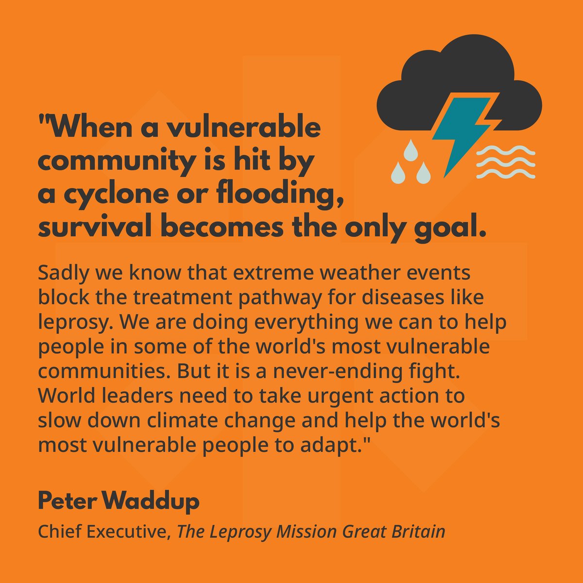 AFGHnetwork's tweet image. If the UK is serious about overcoming leprosy, it must get equally serious about overcoming climate change.
Sign our letter and demand #WordsIntoAction 👉bit.ly/3Z7tzU0