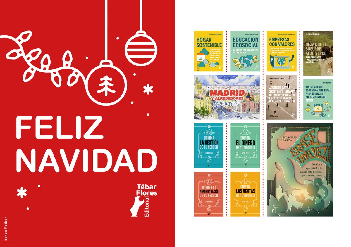 ¡El equipo de Editorial Tébar Flores os desea una muy feliz navidad!
