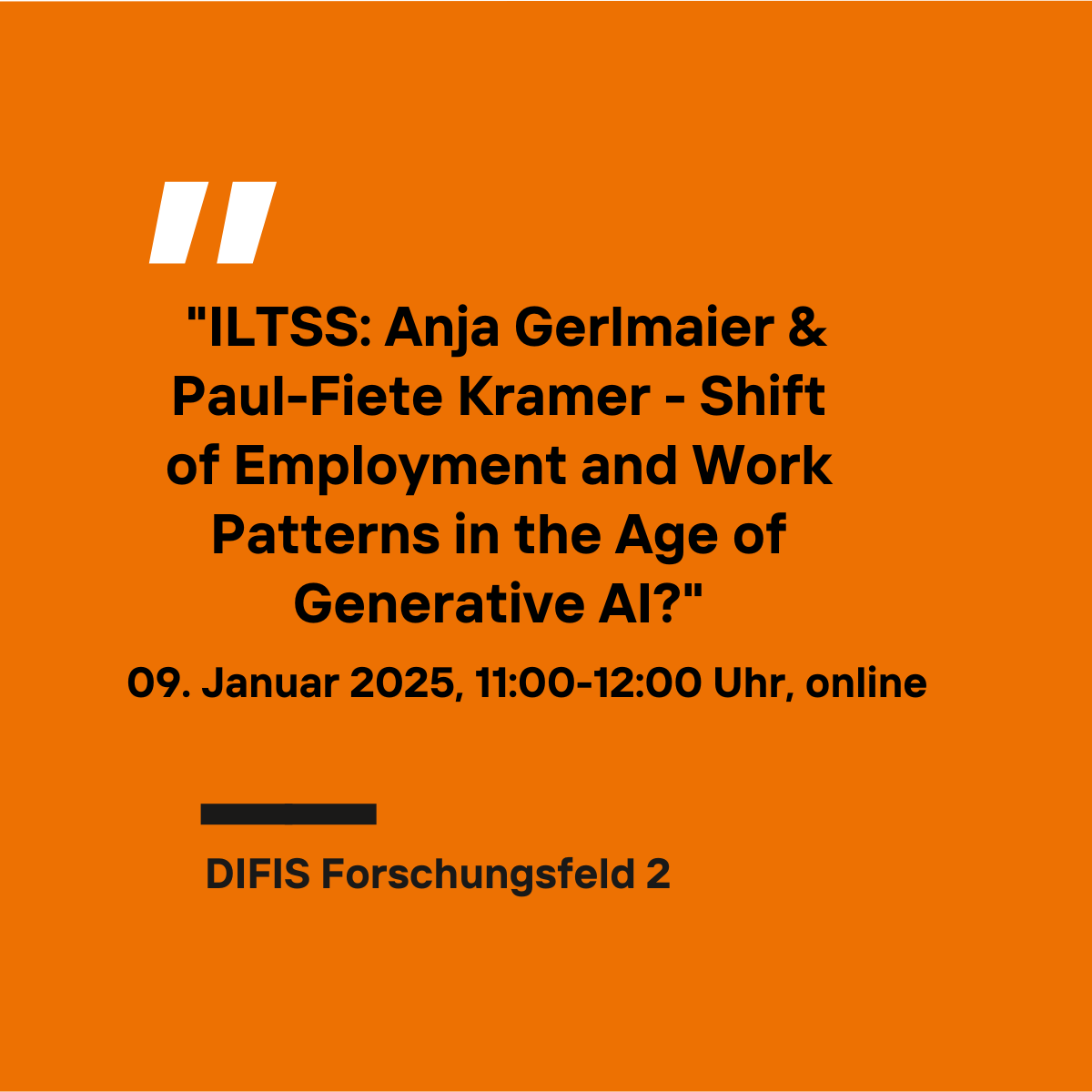 Die Veranstaltung der Interdisziplinären Online-Seminarreihe „New World of Work? – Drivers of the Sectoral  Economic Transformation &amp; Implications for Social Policies” geht in die 4. Runde 🚨
Alle Infos unter: difis.org/veranstaltunge…