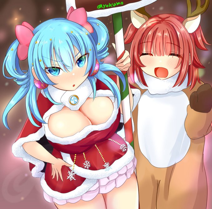 レナちゃんとかえでちゃん描きました クリスマス!!!!! 