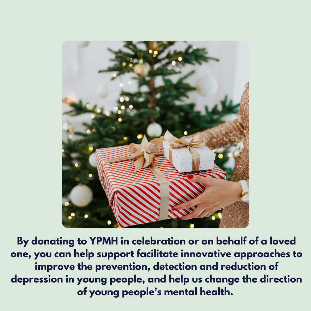 🎁 On the 12th day of Christmas, YPMH gave to me… a last-minute gift! 🎄

Still searching for the perfect present? Donate to YPMH in celebration or on behalf of a loved one to support young people's mental health this festive season. 🌟

To donate: ypmh.org/donate/