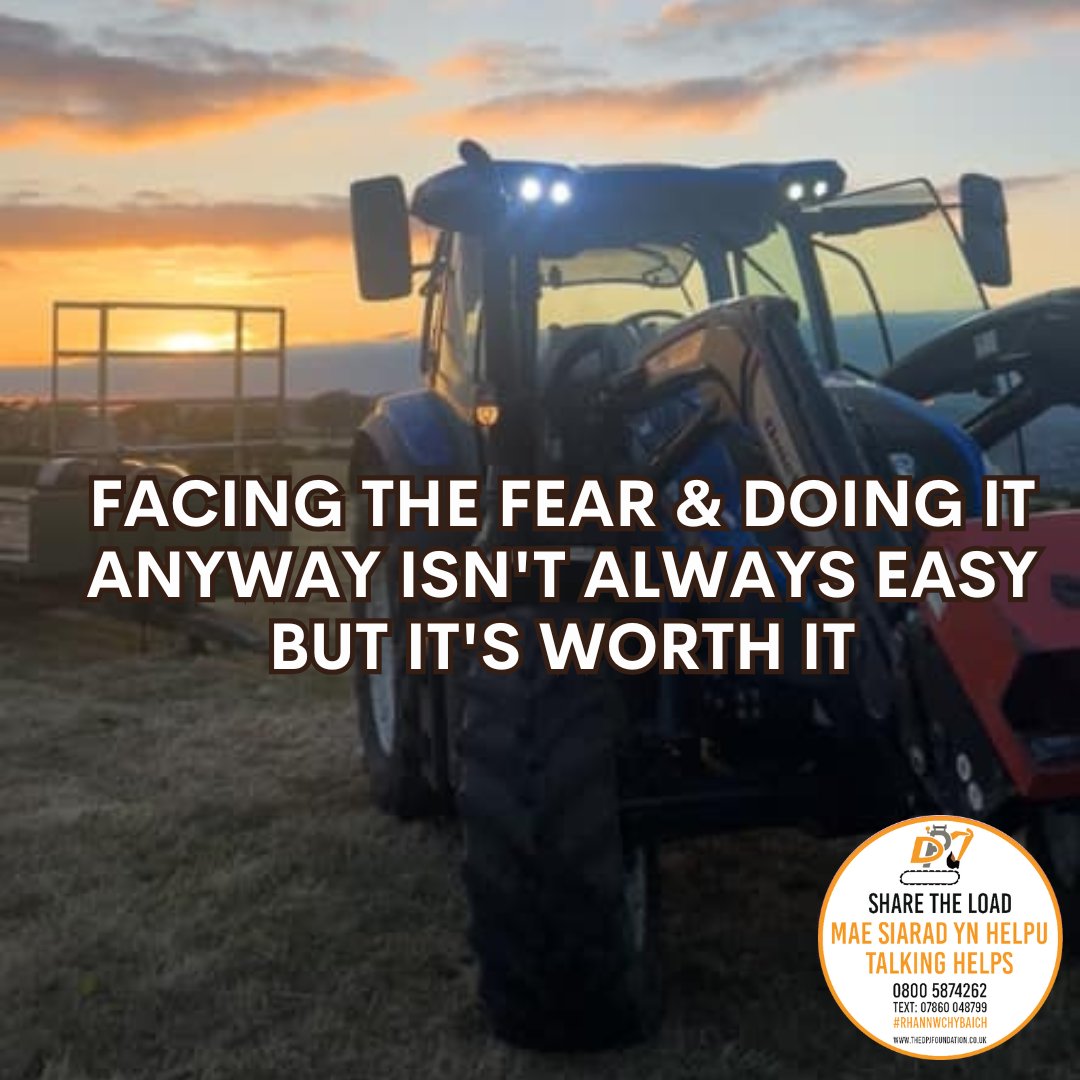 Bore Da • Good Morning 🚜
"Facing the fear and doing it anyway isn't always easy, but it's worth it"
☎️ I siarad • To talk: 0800 587 4262

📱Neu testun • Or text: 07860 048799

🕰️ Ar agor 24/7 • Open 24/7

#ShareTheLoad #RhannwchYBaich

📸 - Ben Crook