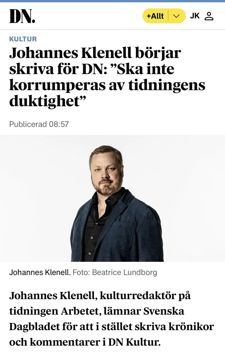 Johannes Klenell tweet media
