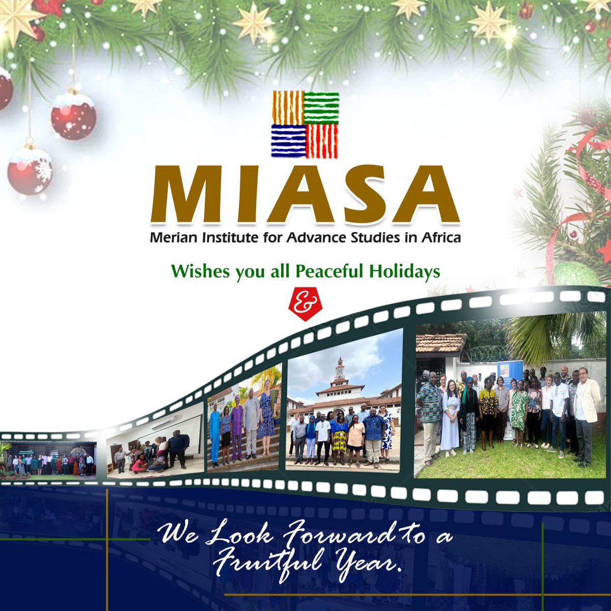 Merian Institute for Advanced Studies in Africa (@miasa_ug) on Twitter photo The #MIASA Team is grateful to you for your contributions to a successful year.
Merry Christmas! And we wish you all a happy and fruitful new year!
<a href="/UnivofGh/">University of Ghana</a> <a href="/UniFreiburg/">UniversitÀt Freiburg</a> <a href="/ACT_UniFreiburg/">Africa Centre for Transregional Research</a> <a href="/goetheuni/">Goethe-UniversitÀt</a> @dhiparis <a href="/GIGA_Institute/">German Institute for Global and Area Studies</a> The #MIASA Team is grateful to you for your contributions to a successful year.
Merry Christmas! And we wish you all a happy and fruitful new year!
<a href="/UnivofGh/">University of Ghana</a> <a href="/UniFreiburg/">UniversitÀt Freiburg</a> <a href="/ACT_UniFreiburg/">Africa Centre for Transregional Research</a> <a href="/goetheuni/">Goethe-UniversitÀt</a> @dhiparis <a href="/GIGA_Institute/">German Institute for Global and Area Studies</a>