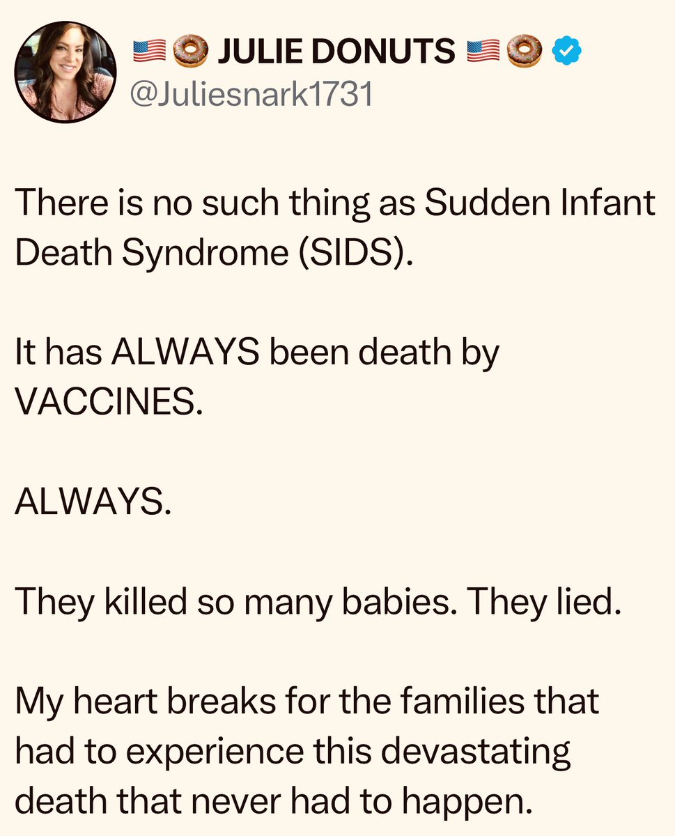 stopvaccinating's tweet photo. SIDS = Vaccine Death Coverup https://t.co/NQ6CsdrlVe