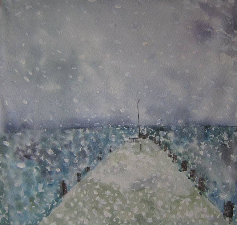 Vita Calm, Sea in Winter Time.  #coast #seascape #art
