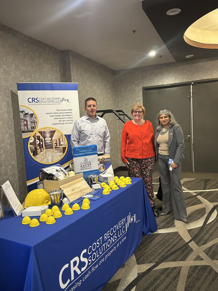 CRSCostSeg's tweet photo. Tax seminar season is in full swing! We were happy to sponsor the New Jersey Society of CPAs Southwest chapter's annual CPE event, where attendees gained valuable insights to help them prepare for the 2024 tax season. 
#NJCPA #taxincentives #costsegregation #179D #CPA https://t.co/xvX5HP7J61