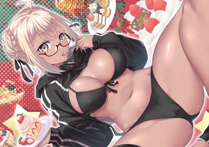 クリスマスケーキをむさぼるえっちゃんオルタ #FGO 