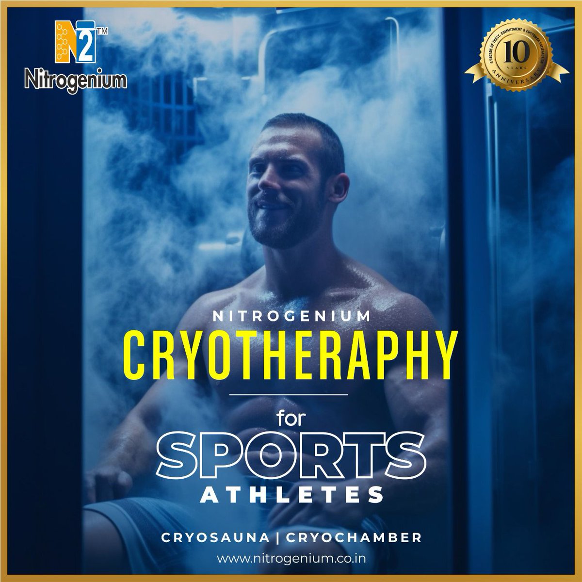 NitrogeniumI's tweet photo. Why is Cryotherapy is crucial for Indian athletes in our humid weather? 🏏⚽🤼‍♂️
India’s intense heat and humidity don’t just exhaust athletes—they slow recovery and increase injury risks. But there’s a solution. 🧊
Thread alert! https://t.co/7SKTHtbddD