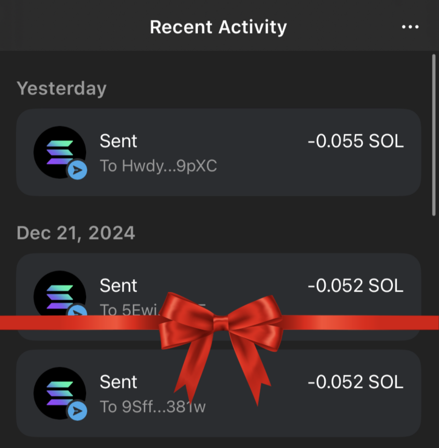 Christmas is almost here, and Santa is feeling generous.

Drop SOL address and check your wallet for your gift!🎁