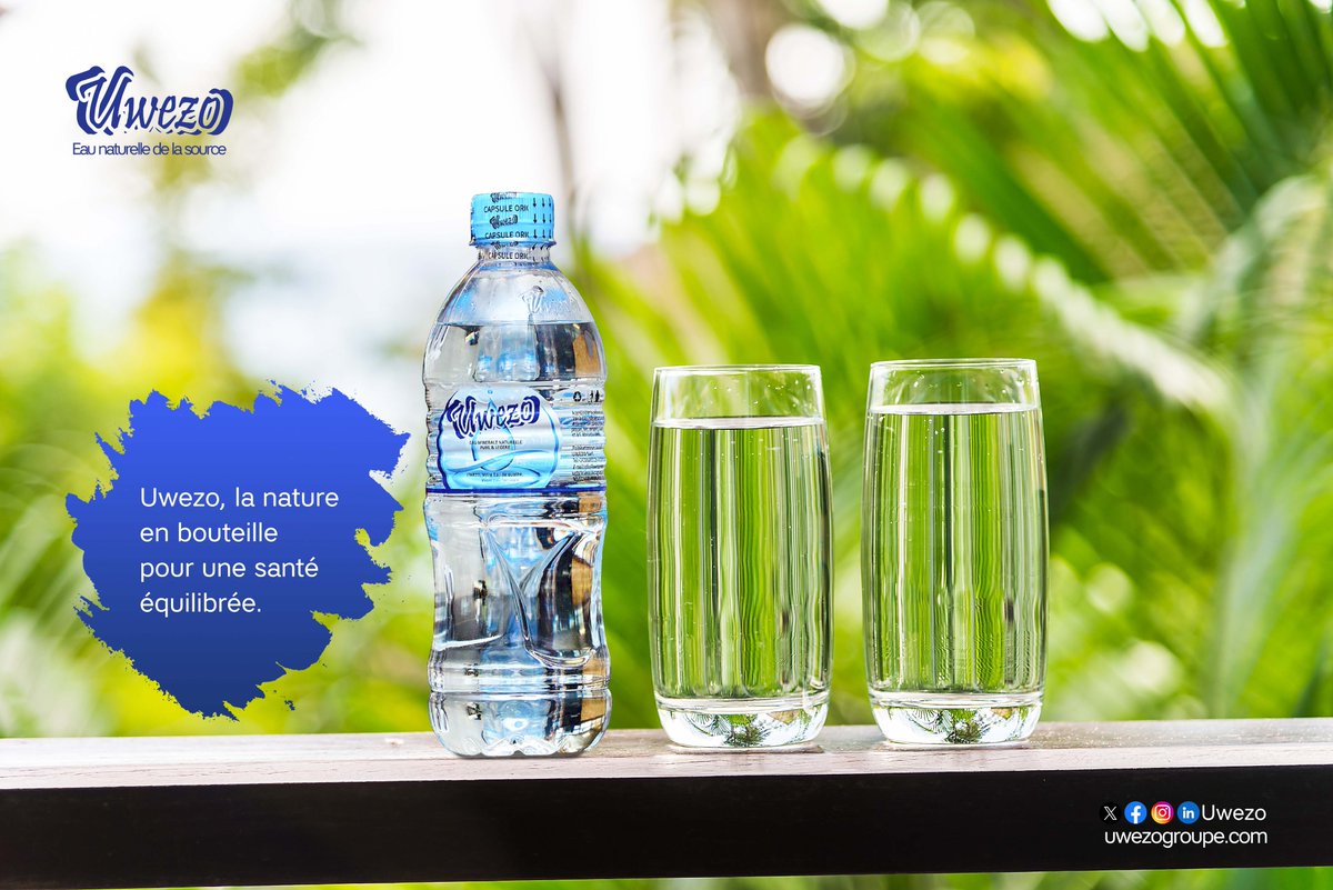 UwezoSarl's tweet photo. Uwezo, la nature en bouteille pour une santé équilibrée!
#uwezoeauminérale https://t.co/72Qyhzq4FJ