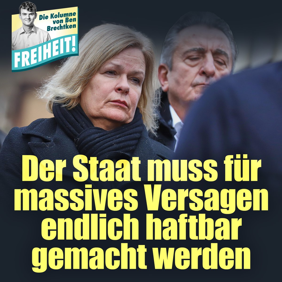 niusde_'s tweet photo. „Mindestens fünfmal hätte der deutsche Staat diesen Anschlag verhindern können. Mindestens fünfmal hat er versagt. Es wird dafür keinen einzigen Rücktritt, keine personellen Konsequenzen geben“, schreibt NIUS-Kommentator Ben Brechtken. #Magdeburg 
https://t.co/jLQQ2p32TS https://t.co/zZOlRB2Kx3