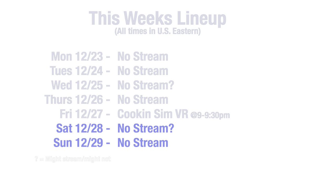 Rebuilding the schedule video still a w.i.p so heres a picture, they last longer👍