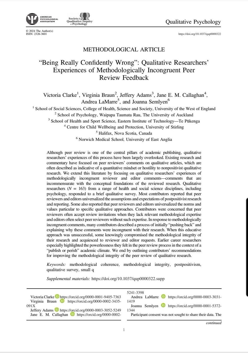 Prof Emma Elizabeth (@ew1_dr) on Twitter photo Nice read here for all the second class researchers out there like me who happen to be qualitative focussed! And all those wonderful peer reviewers who reject your papers because ālike where are the numbers!āā¦.! <a href="/DocBains/">Manpreet Bains</a> Nice read here for all the second class researchers out there like me who happen to be qualitative focussed! And all those wonderful peer reviewers who reject your papers because ālike where are the numbers!āā¦.! <a href="/DocBains/">Manpreet Bains</a>