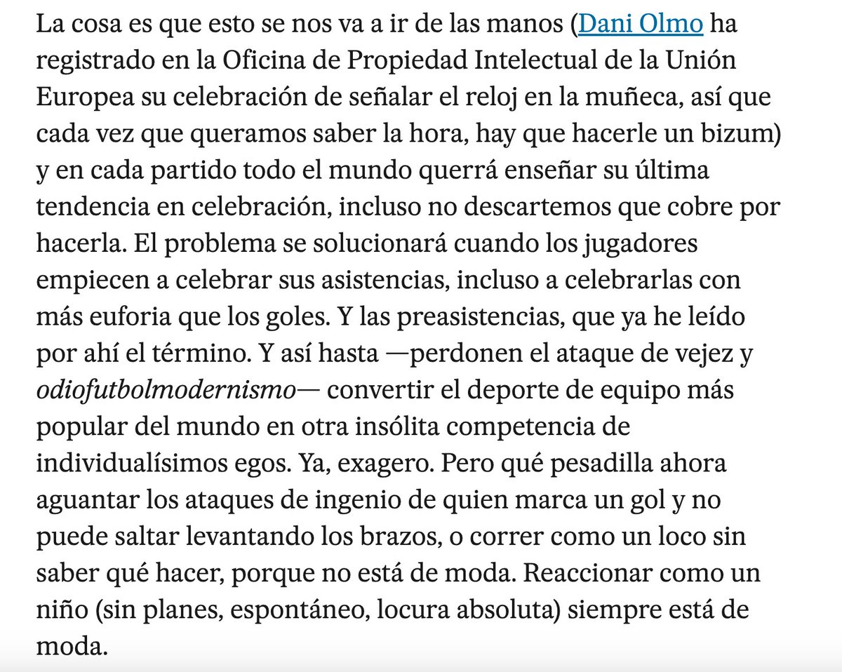 La tontería de registrar las celebraciones. Escribe <a href="/manueljabois/">Manuel Jabois</a>.
elpais.com/deportes/futbo…