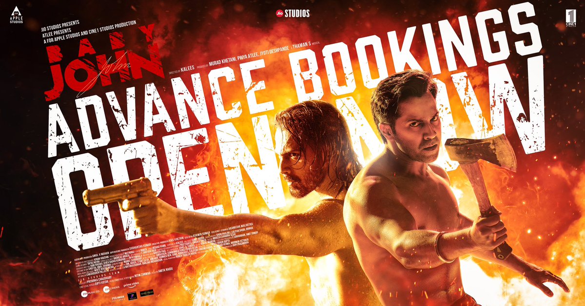 TheAfroj's tweet image. BOOK YOUR TICKETS NOW..

#BabyJohn arriving on this Wednesday theatres near you... #VarunDhawan comes as Action avtaar after long time don't miss the chances. 

VD done last full fledged action hero in #Badlapur(2014)

Appreciate later watch first!!