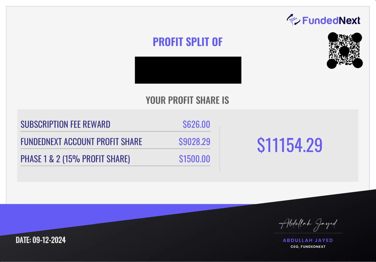 edtrading23's tweet photo. @FundedNext got me recently a payout  , very good propfirm , one of the few really paying you out. 

however iam going to build up my own account here follow stay tuned and see some TA helped me passing and paying out. https://t.co/qX5KyZCodh