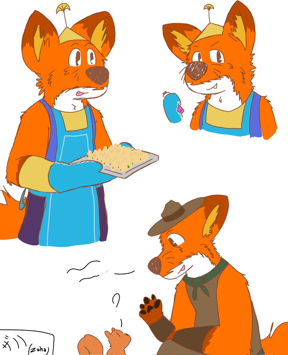 I've been doing some dubbing for fun and when dubbing Kronk from Kuzco, people have said Kronk was Zaha-coded, so here are a few sketches I've made since it inspired me X33 I hope you'll like them hehehe #furry #furryart