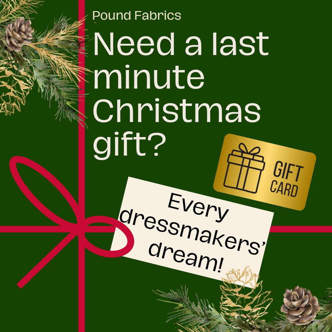 PoundFabrics's tweet photo. Need a last minute Christmas gift? 👀

Our Pound Fabrics Gift Card is the perfect choice! 🥰
This is a gift they will not forget!🤩

#poundfabrics #diysewer #fabrics #sew #sewingproject #diy #homemade #handmadewardrobe #sewing #fabriclove #sewingcommunity #christmasgift https://t.co/suhAuP7aQN