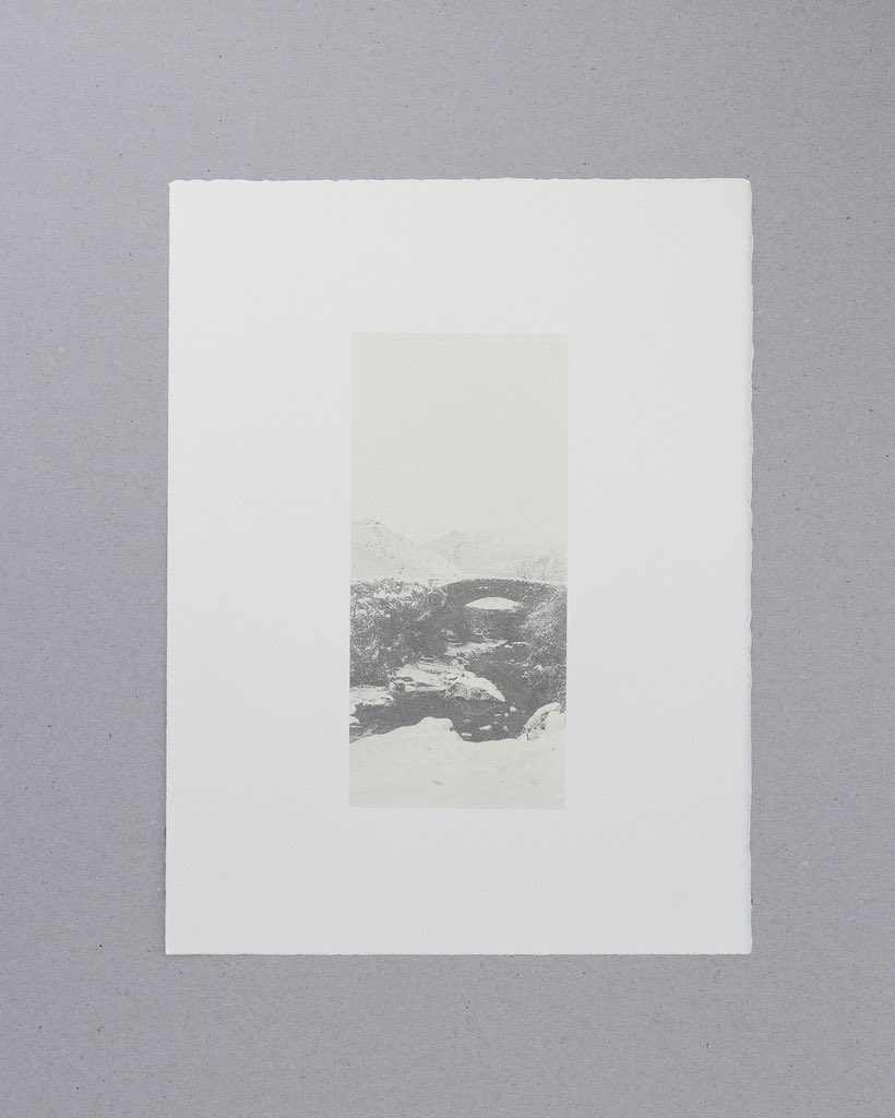 A peaceful, snowy scene to wish you a Happy Christmas 🎄✨ 

Under A Pale Moon
Screenprint with graphite powder and ink on 300gsm Somerset Soft White Satin paper
Paper size 38 x 28.5cm, print size 23.5 x 10.5cm
Limited Edition of 10
