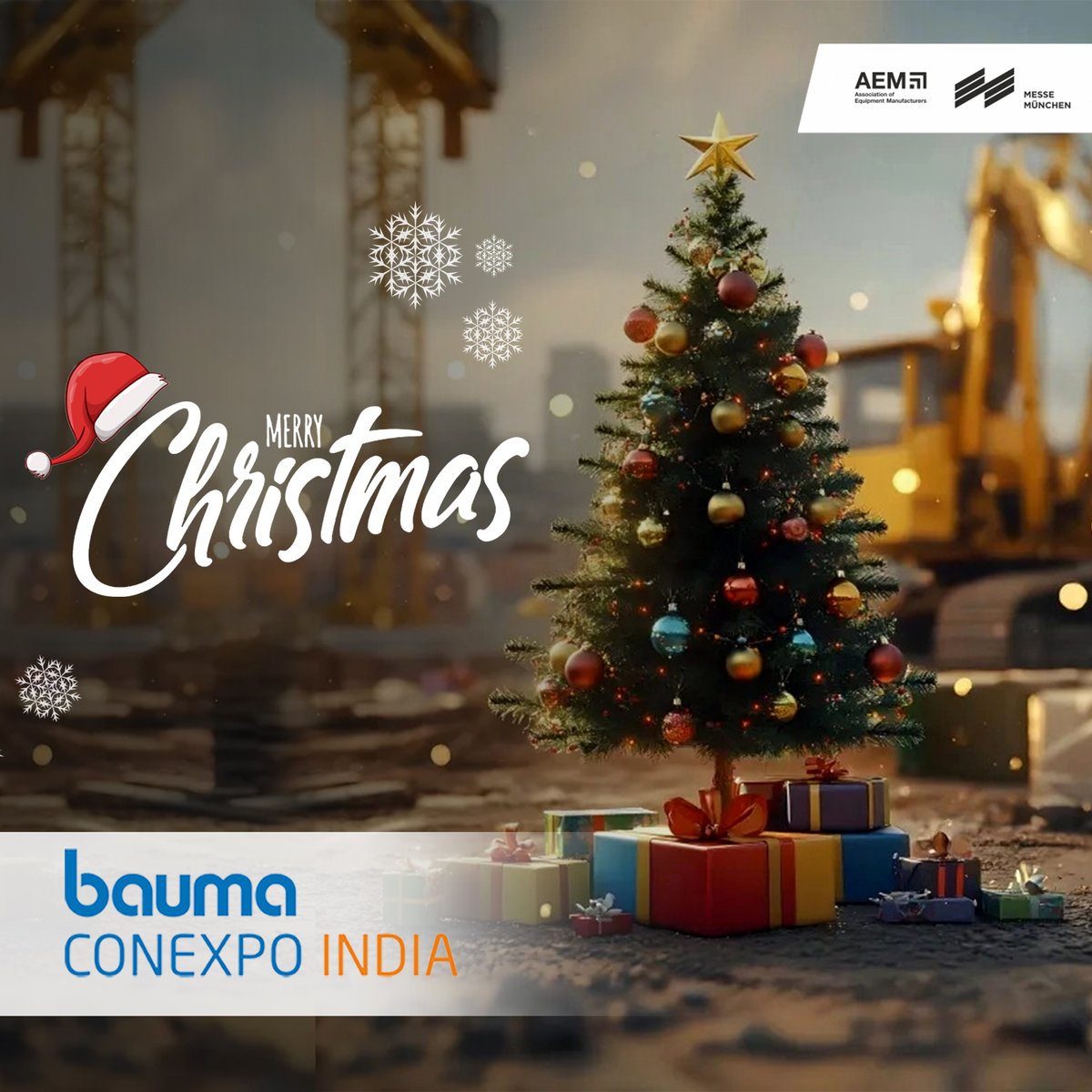 Merry Christmas from bauma CONEXPO INDIA!
This festive season, let's celebrate the spirit of innovation &amp; building a brighter future together. May your holidays be filled with joy, cheer &amp; endless inspiration for the year ahead!
#MerryChristmas #HappyHolidays #baumaCONEXPOIndia