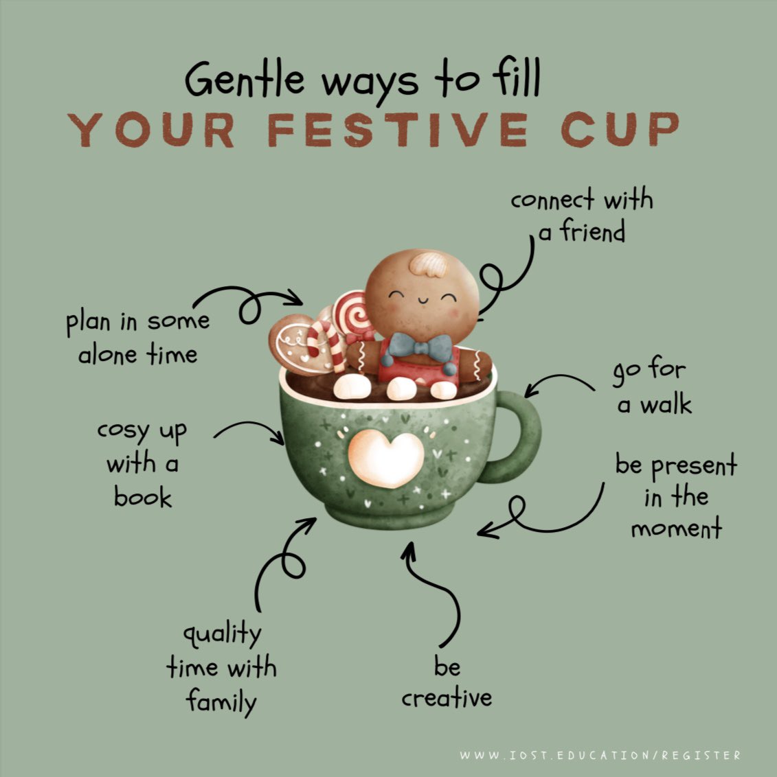 InstituteofST's tweet photo. What's your favourite way to fill up your cup during the festive season? 🎄🧑‍🎄���

#selfcarereminder #christmasselfcare #TeachersOfTwitter #ect 
#christmas #Christmas2024 https://t.co/LSxdCFKusd