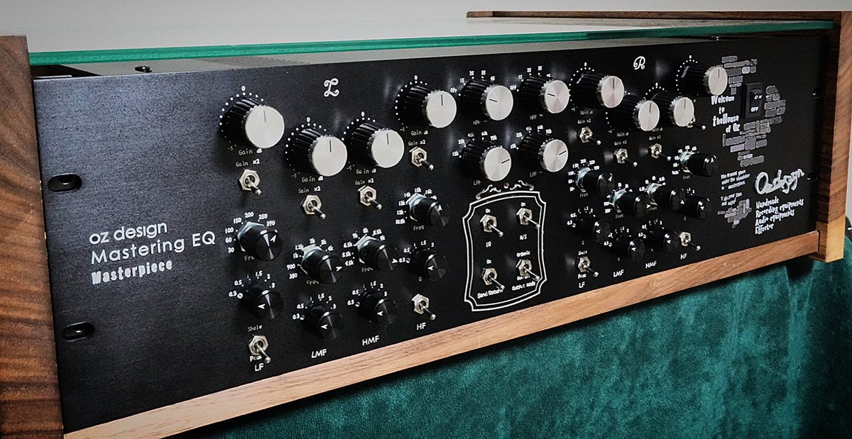 本日の機材】 Mastering EQ -Masterpiece- めためた良い音。 一台作る 