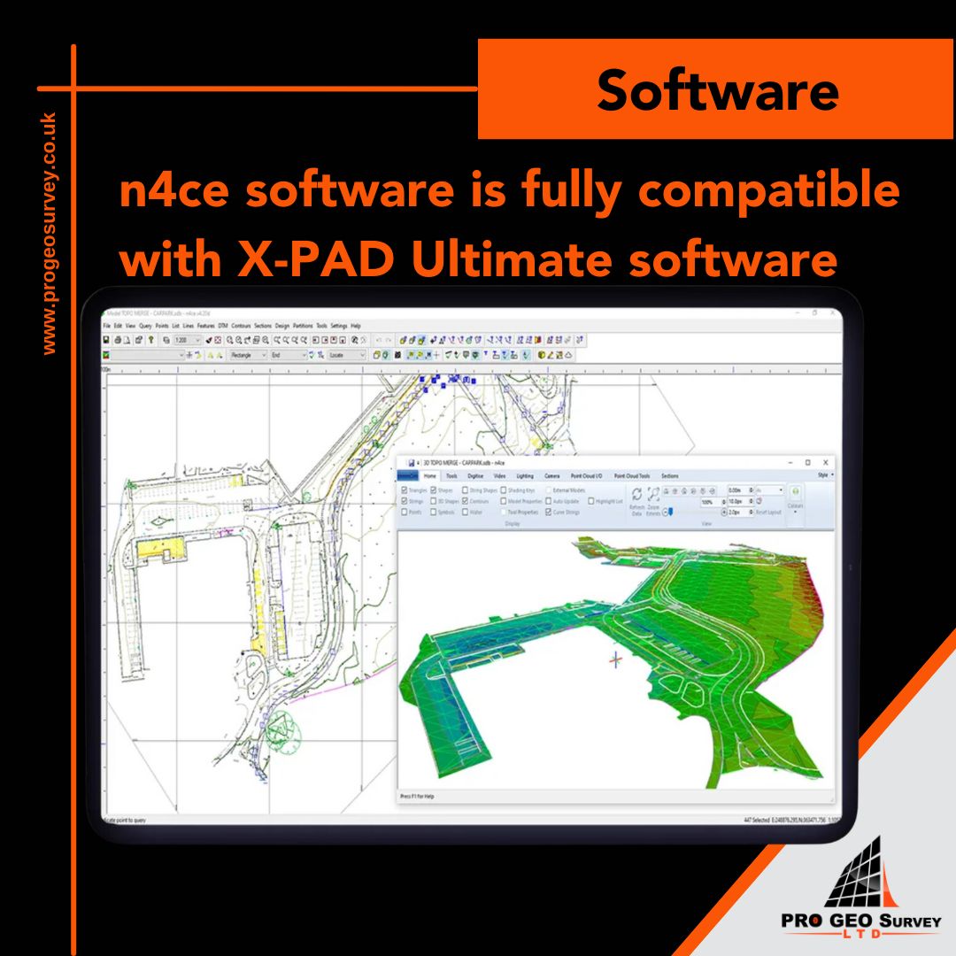 ProGeoSurvey's tweet photo. n4ce software is fully compatible with X-PAD Ultimate field software. Download your measurements using the .raw or .exp format and import them into n4ce.
Download the catalogue
https://t.co/OUTzE9FIcc
#GeoMax #n4ce #construction #surveyingequipment #civilengineer https://t.co/Ch08dJ5hji
