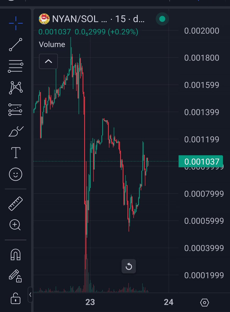 NYAN #にゃんまるコイン チャートがぐわんぐわん…💦 誰かが回転してるのかなぁ？？？ とりあえず、再度のゼロキルおめ㊗️