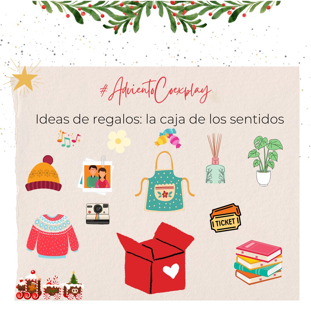 💥 🎁 La caja de los sentidos 💥 🎁
Esta idea es muy molona porque nos permite personalizar la caja en función de los gustos de la persona a la que va dirigida. 
Como su propio nombre indica, la caja de los sentidos debe incluir vista 👁️, oído 👂, olfato 👃, gusto 👅 y tacto 🤚.