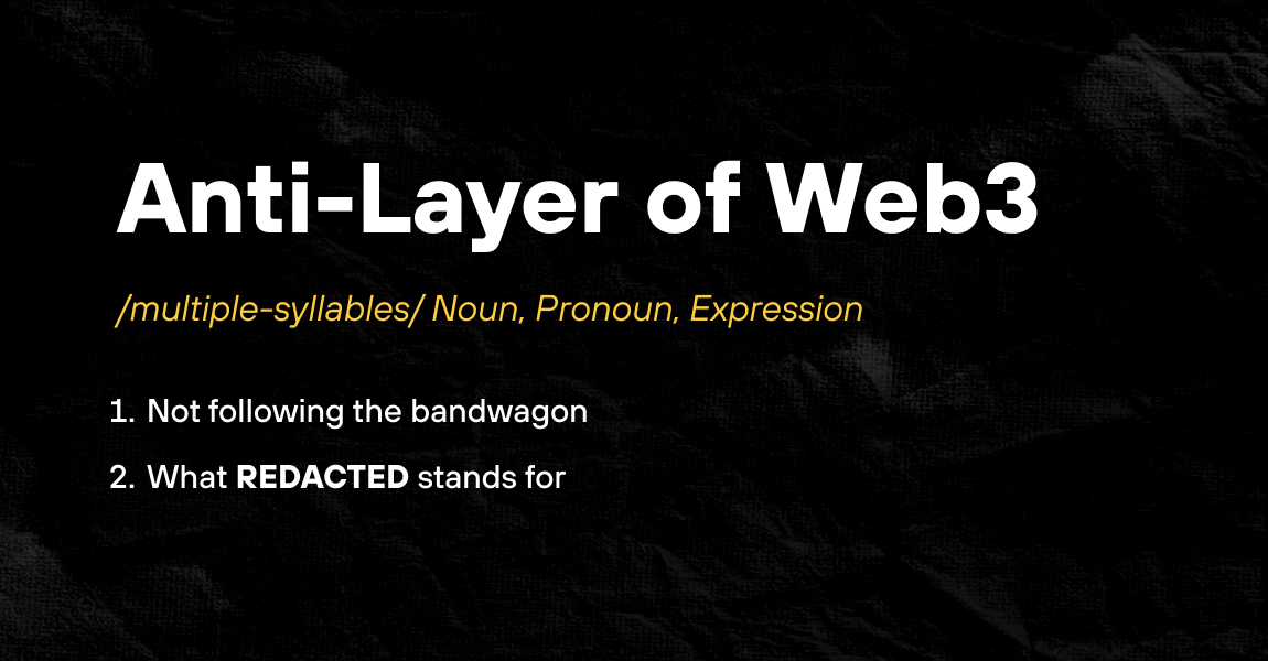 A Shark Tank in the skies.
A plane full of Web3 visionaries
And more ...

REDACTED isn't just a project, it's an ecosystem.

The anti-layer of Web3, building &amp; acquiring products that deliver real value &amp; fuel community participation.

Our next chapter is going to be a movie 🎬