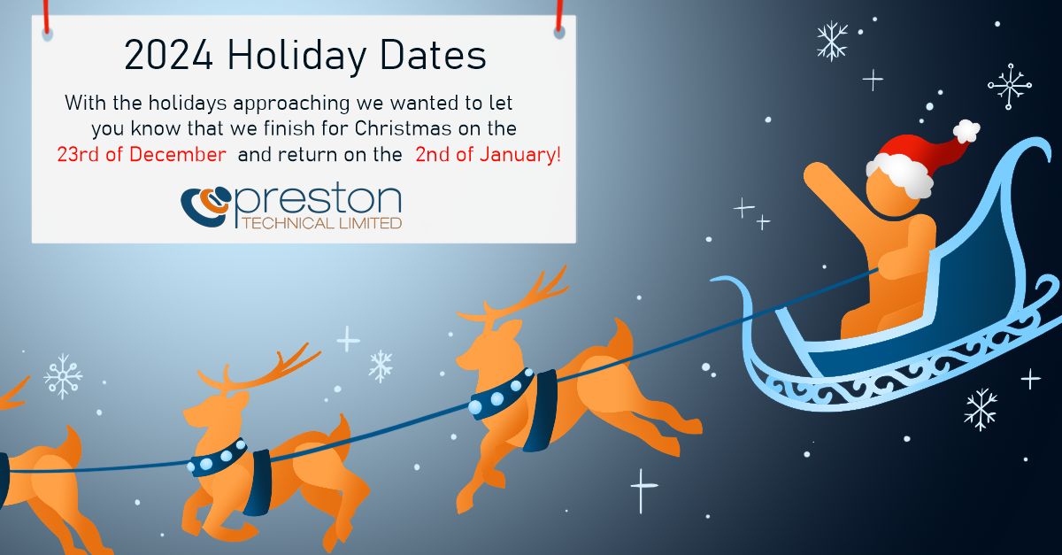 So where has this year gone? 

We thought we would let all of our customers know our end-of-year dates for next week!

We close on 23rd December 2024 and re-open on 2nd January 2025!