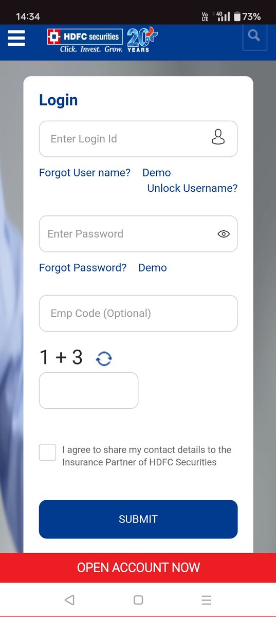 BoringMachu's tweet image. Is it mandatory to share my details to the insurance partner to login to my hdfc securities account ? Without which I cannot login at all.
