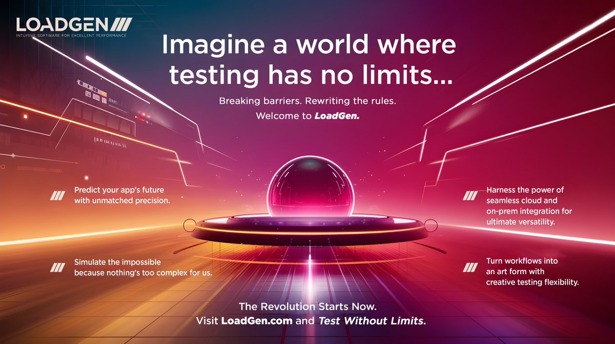 LoadGenSoftware's tweet image. 🌐 Testing without limits!
💥 Predict, simulate, and innovate with LoadGen.
🚀 Start your revolution now: LoadGen.com

#LoadGen #LoadTesting #PerformanceTest #VDI #VirtualDesktop #WebTesting #CloudServices #IT #Insights #Server #FunctionalTesting #AzureVD #AWS