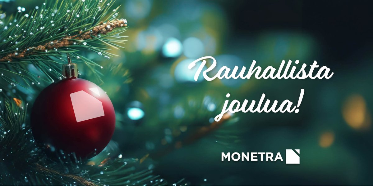 Rauhallista joulua ja onnellista uutta vuotta kaikille asiakkaillemme ja omistajillemme, yhteistyökumppaneillemme sekä sidosryhmille!