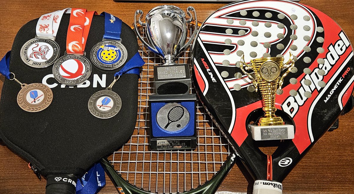 StuFoz's tweet photo. There are more playing &amp; medal opportunities in pickleball as I have experienced since 2022-  get out there whatever the sport 🤔👊🍺🤘😎 https://t.co/OboevcYHxU