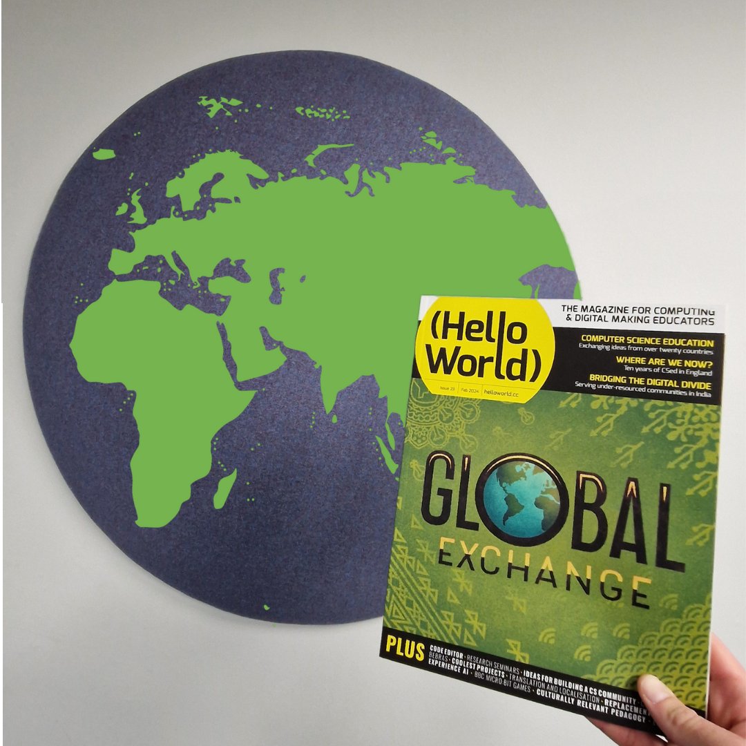 Since it's the 23rd, we're celebrating Issue 23, 'Global Exchange' 🗺️

This magazine features articles from educators around the world, including those from countries with emerging and established computer science curriculums. 

Hear from educators in: Peru, India, USA and more!