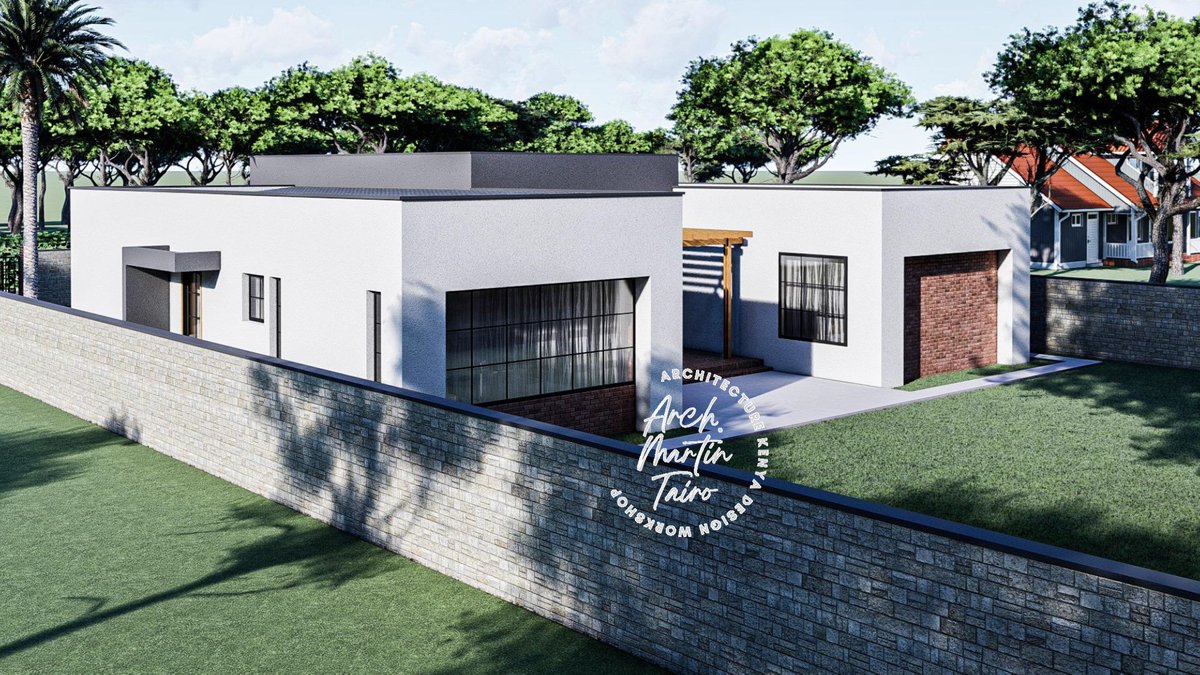 ArchitectureKE's tweet photo. You do not have to break an arm and a leg to build an elegant home for your family.

We have just completed the design work for this four bedroom (all ensuite) bungalow with an elevated ceiling in the lobby and lounge. We hope to break ground in January 2025 🤞. #ArchitectureKE https://t.co/aH8Tdzwmiw