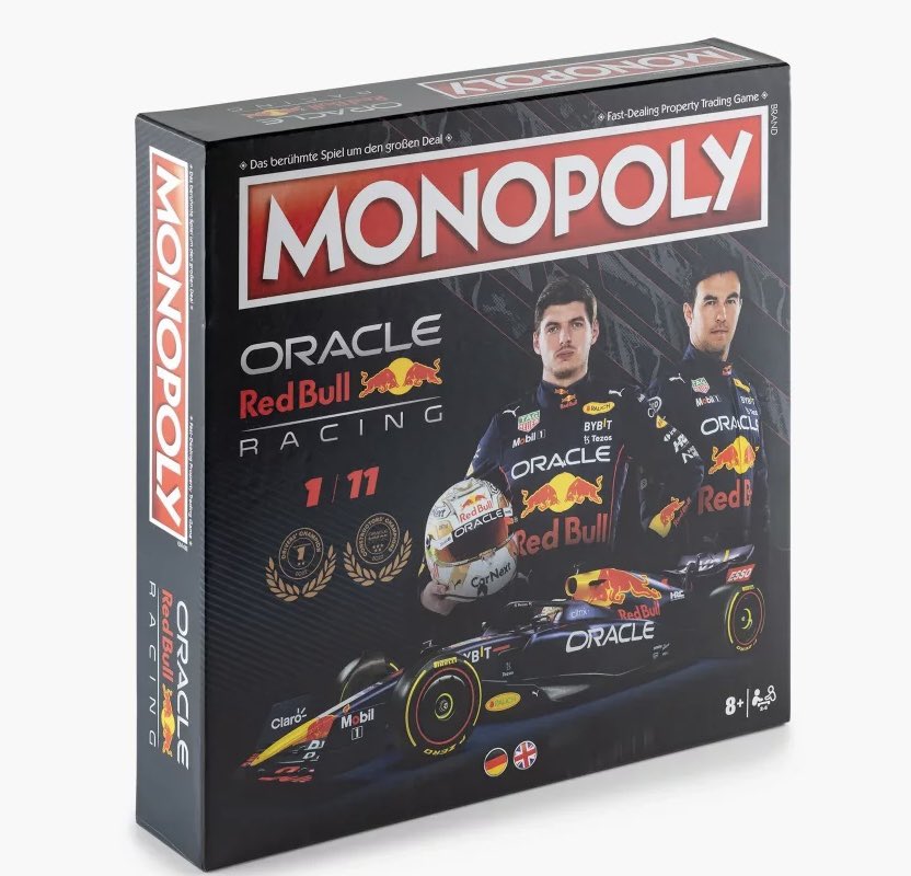 FIAsteward's tweet photo. Red Bull Monopoly is a top seller this Christmas.

Go to Jail (racism/assault) &amp; use FIA Get Out of Penalty Free cards. Winner is the player breaking the most rules.

Characters:

Dirty dog - Horner
(Cost) cap - Verstappen
The boot - Perez
Dinosaur - Marko
Brown envelope - FIA https://t.co/0NEanY2SqX